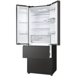 HAIER HFR5719EWPB Fridge Freezer - Slate Black